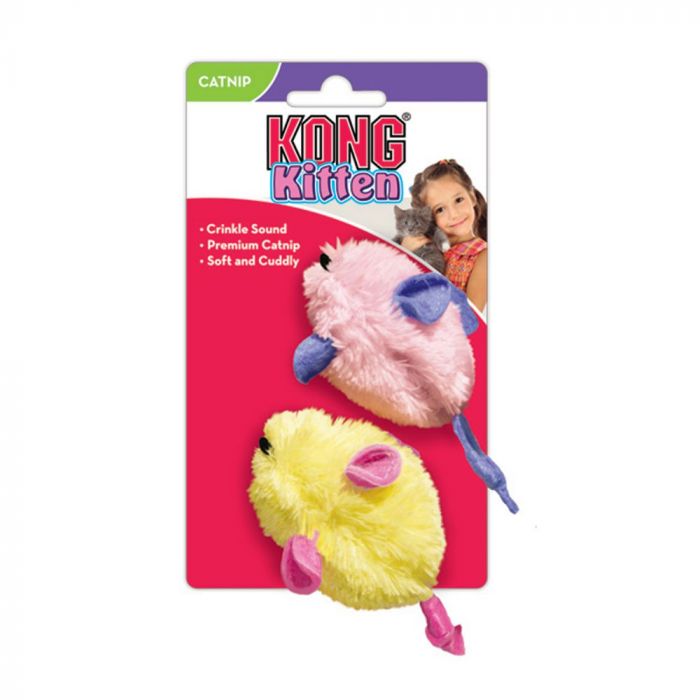 KONG Catnip Kitten Muis – Zacht Pluche Speeltje voor Kittens