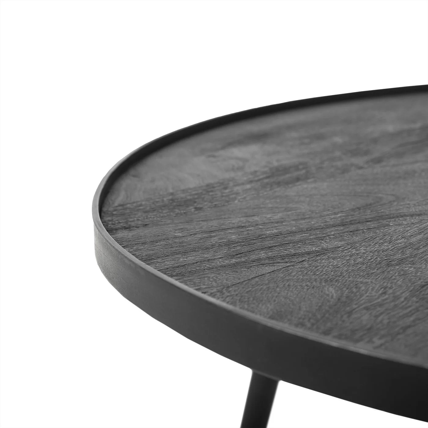 Salontafel Rond Zwart Set van 2