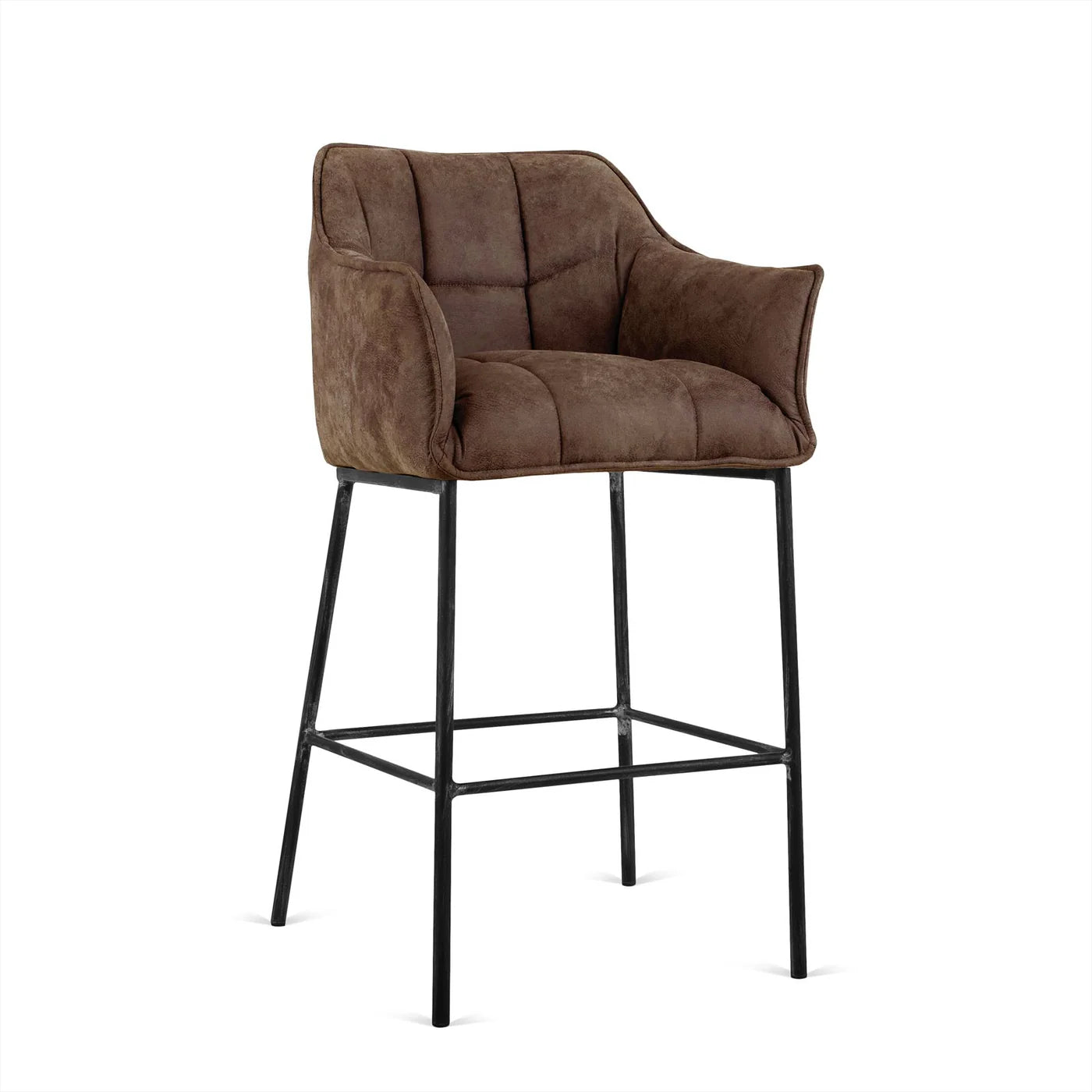 Barstoel Boston 101 (Antraciet, Olijfgroen & Cognac)