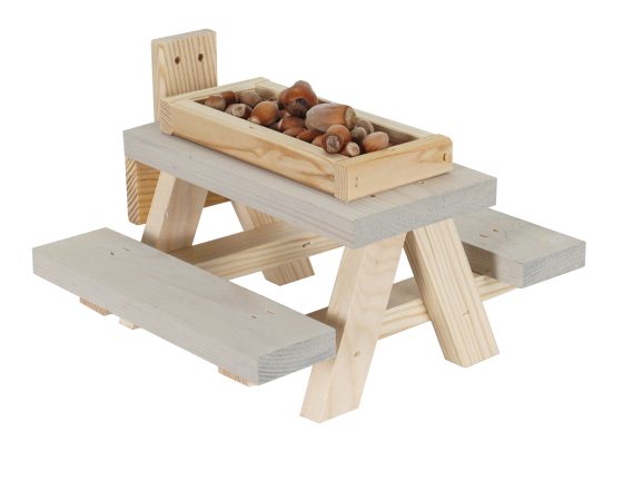 Eekhoorn picknicktafel Wand