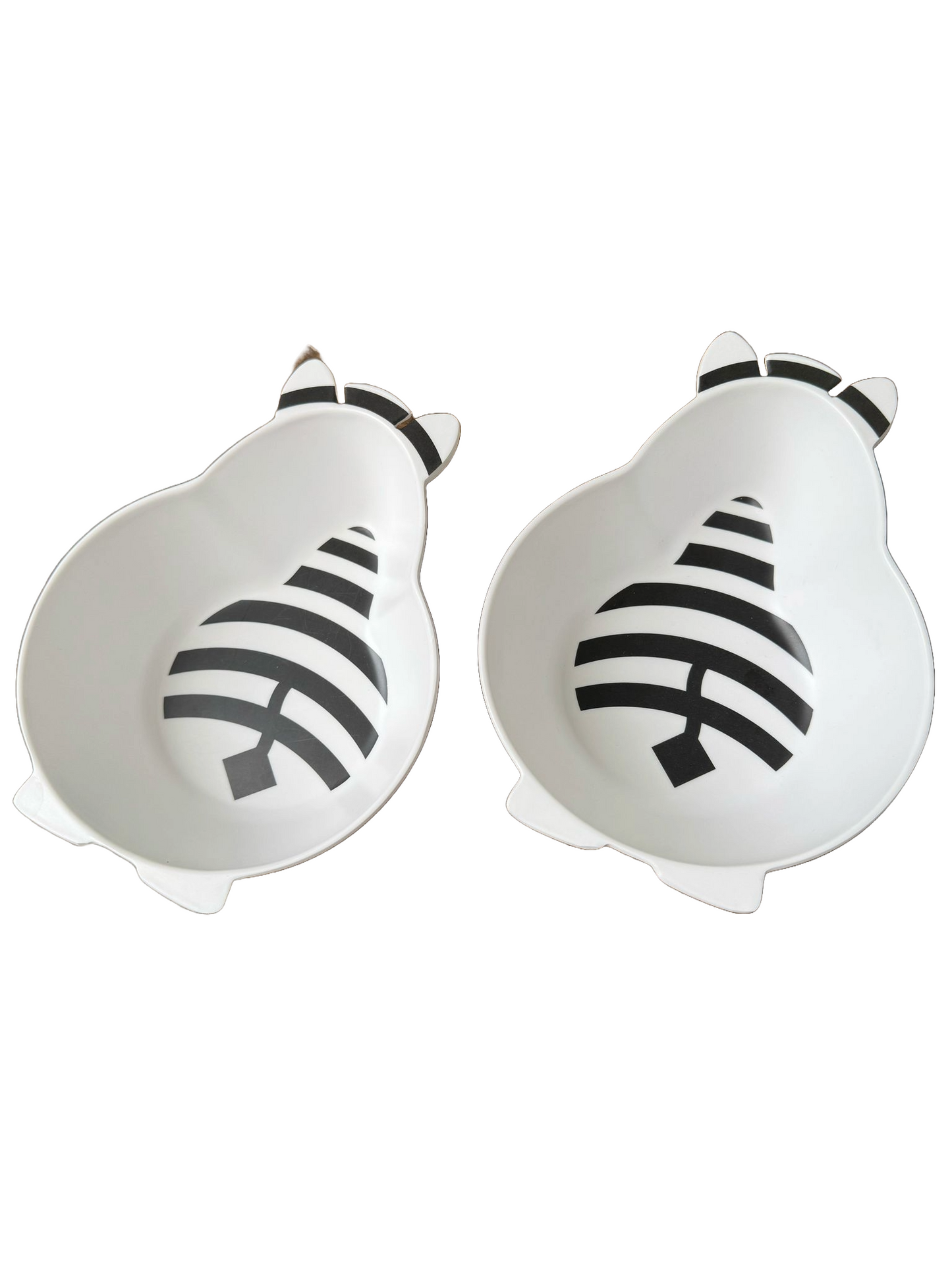 Kinderbord & schaal Zebra Set van 4