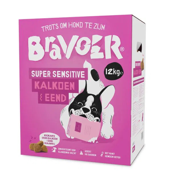 Super Sensitive Kalkoen & Eend (Krokant) (12KG)