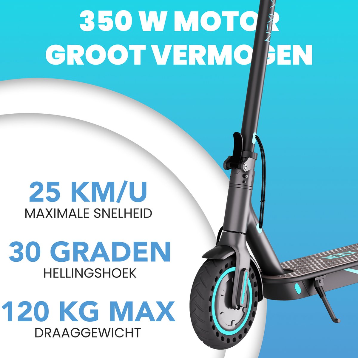 Nexly® S2 Elektrische Step - Snelheid tot 25km/u - Bereik tot 30km - Dubbele remveiligheid - Cruise control - Inklapbaar & draagbaar - LED koplamp - Innovatieve App