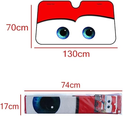 Auto Voorruit Zonnescherm – Model “Auto Ogen” (130x70 cm, Kleur 4)