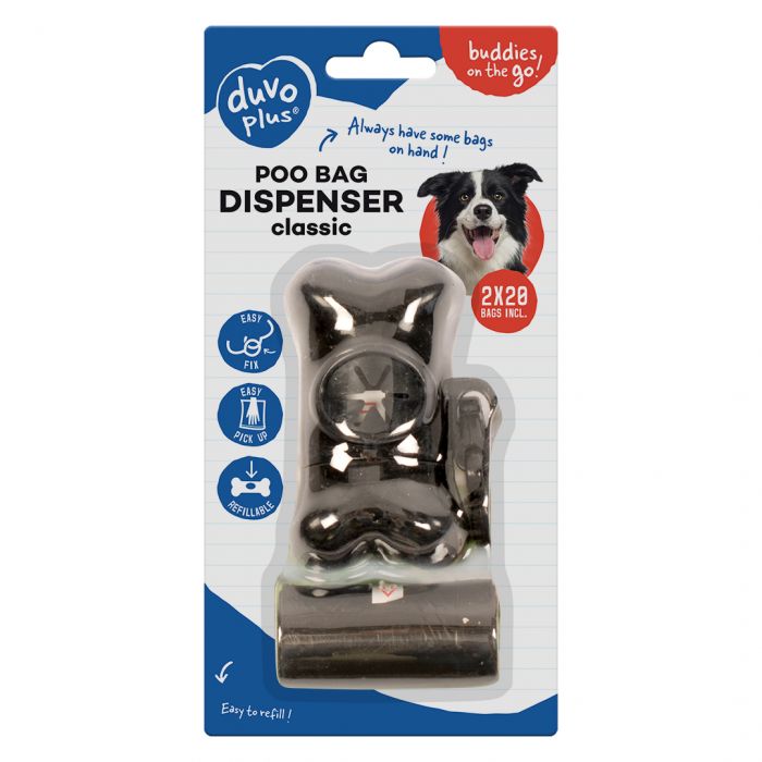 Poepzakjes Dispenser Botje – Gemengde Kleuren (2 x 20 stuks)