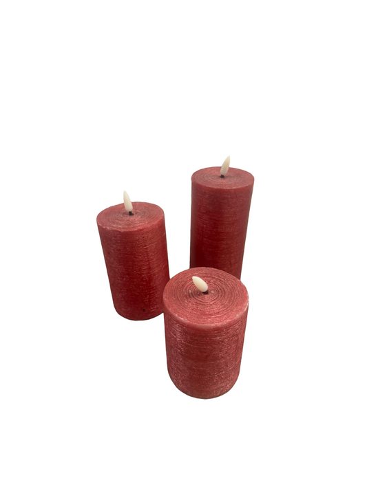 LED Kaarsen rood (kerst kleuren)
