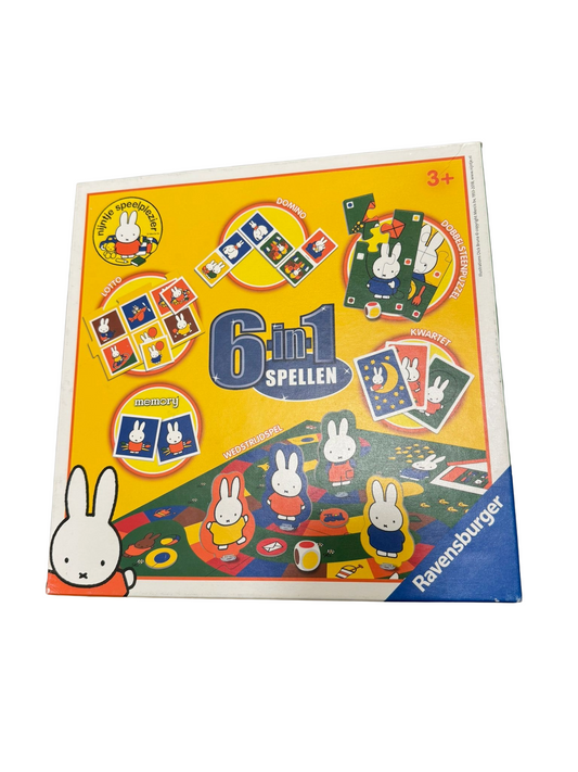Nijntje Bordspel 6-in-1 – leuk en leerzaam spel voor jonge kinderen