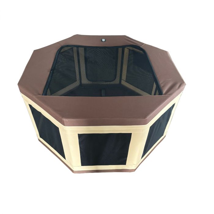 Topmast Puppyren Tent - Buizen Constructie - Beige & Bruin