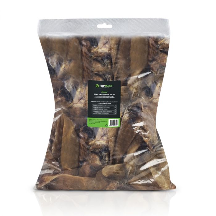 Topmast Runderoren Gedroogd 50stks – Met Vlees