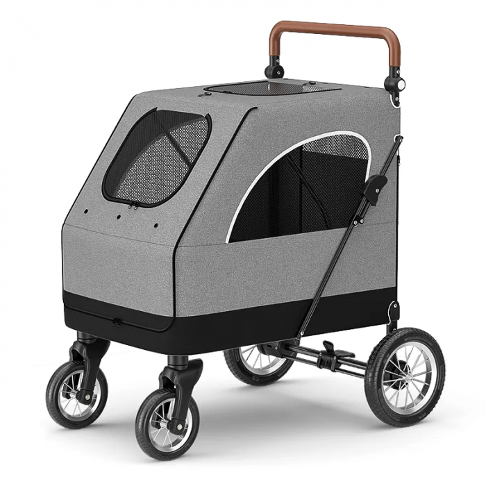 Luxe Hondenbuggy Big Smart – Grijs – 40 kg draagvermogen - BLACKFRIDAY ACTIE!