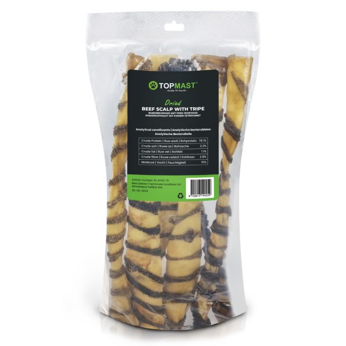 Topmast Runderkophuid met Pens - 70 cm - 1000 Gram Zak