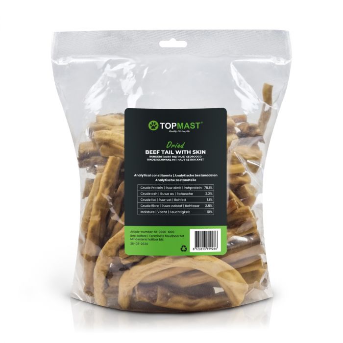 Topmast Runderstaart met Huid - 1000 Gram - 15 cm