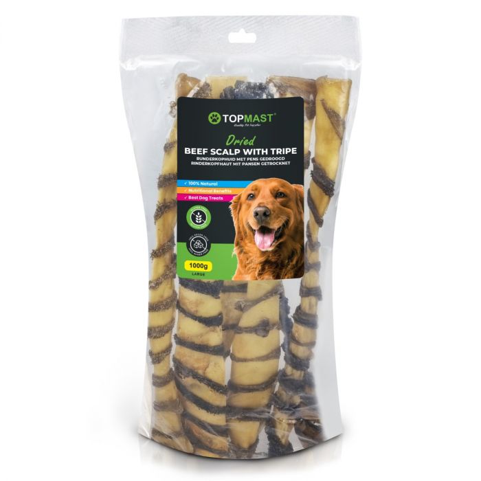 Topmast Runderkophuid met Pens - 70 cm - 1000 Gram Zak