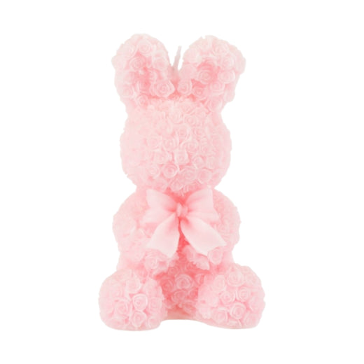 J-LINE Kaars Konijn Roze – 16 cm
