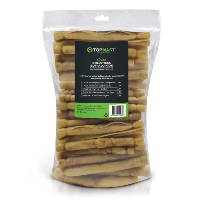 Topmast Rollsticks Buffelhuid - 10-15 MM Dik - 1 KG
