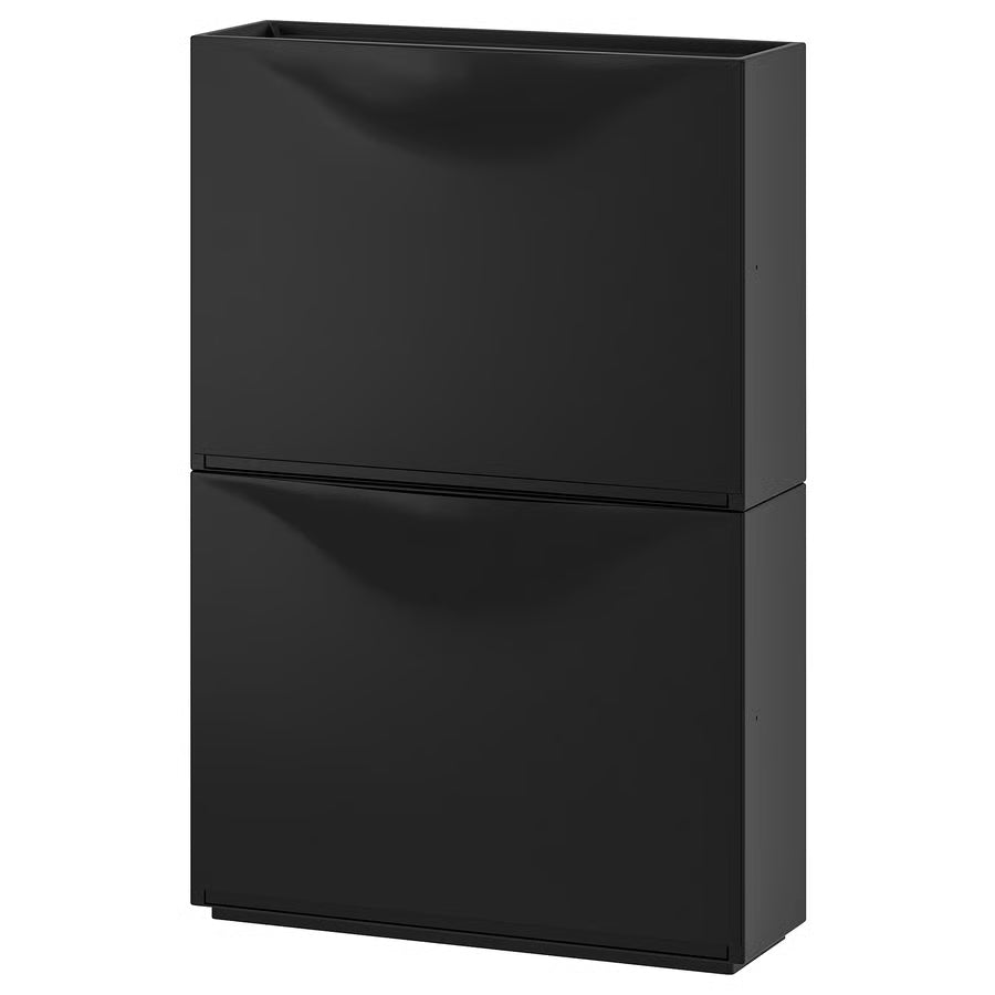 TRONES Schoenenkast/opberger, zwart, 52x18x39 cm