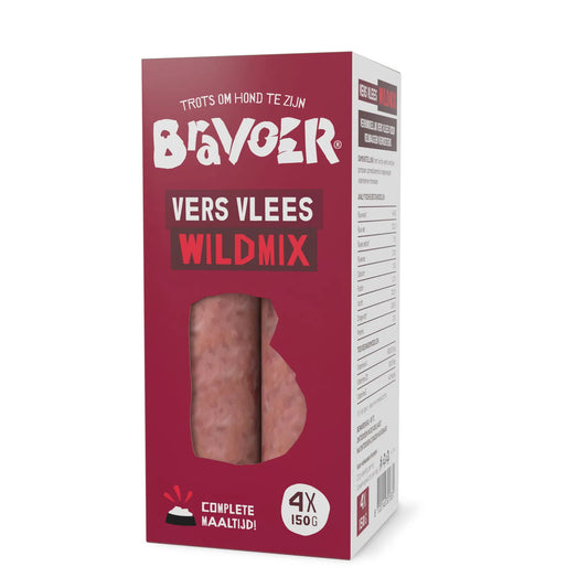 Bravoer Wild (Hert, Konijn & Eend) CAT.3 (12 x 4x150g)