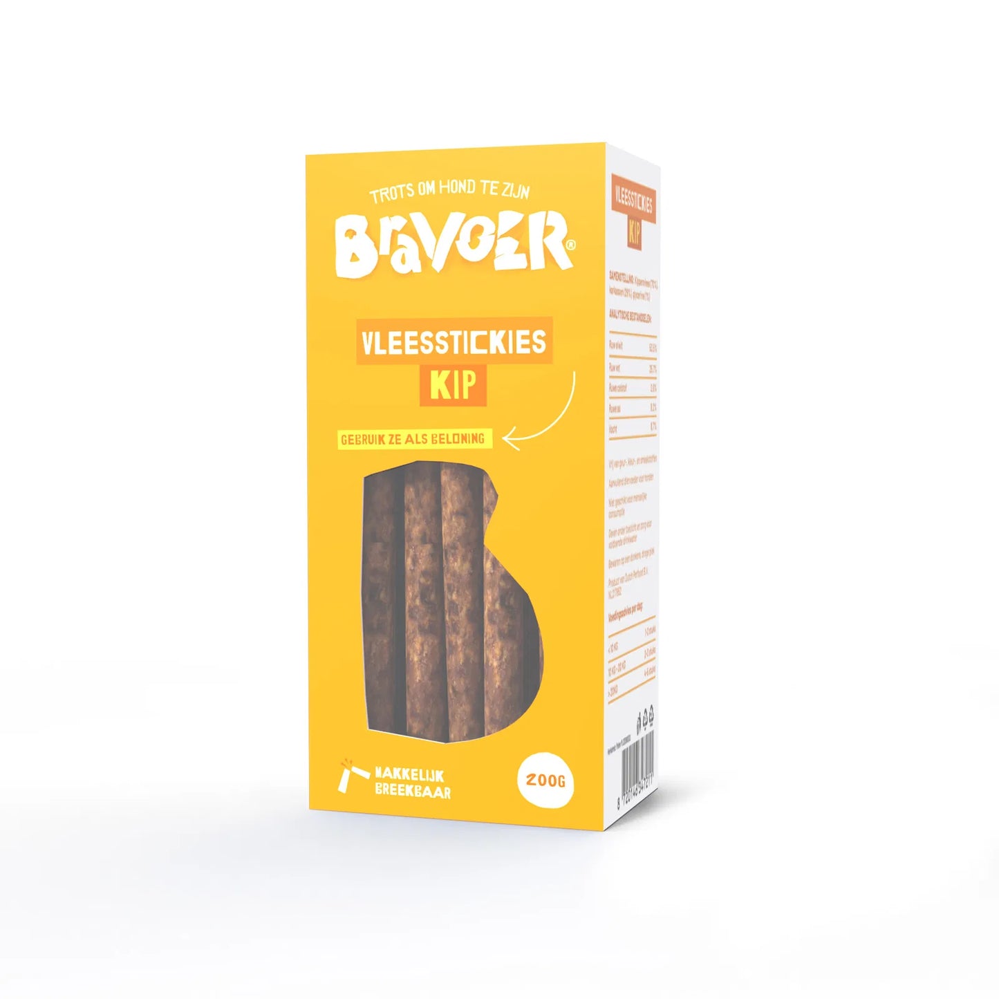 BRAVOER Vleesstickies Kip (2kg – 10x200 gram)