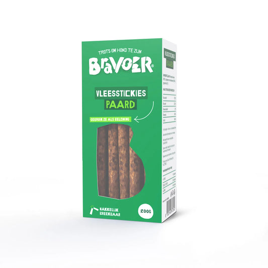 BRAVOER Vleesstickies Paard (2kg)