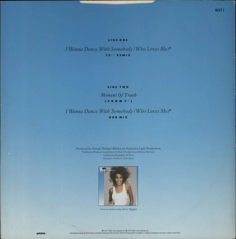 Whitney Houston I Wanna Dance With Somebody UK 12" vinyl