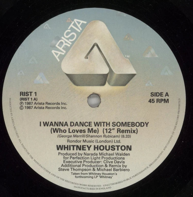 Whitney Houston I Wanna Dance With Somebody UK 12" vinyl